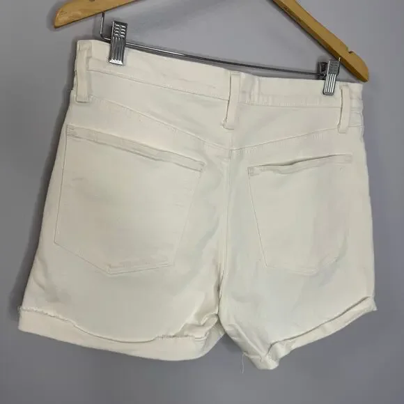 Madewell High-Rise Denim Shorts Tile White Stretch Women's 30 - Picture 7 of 11